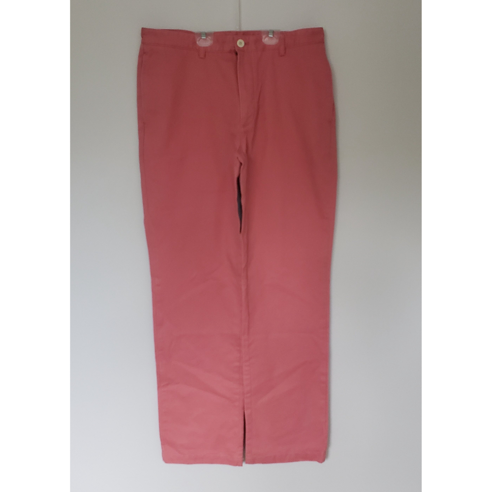 Vineyard Vines Men's Chinos Club Pants Size 34/34 Pink Flat Front Casual Preppy